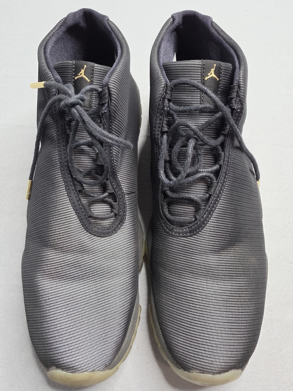 Jordan Future Black 3M 656503-011 2014 Mid Top Sneakers Lace Up Men Size 10